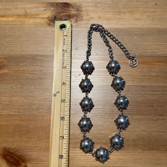 EL Erica Lyons Silver Tone Metallic Lobster Claw Clasp 16 Inch Choker Necklace - Picture 8 of 8